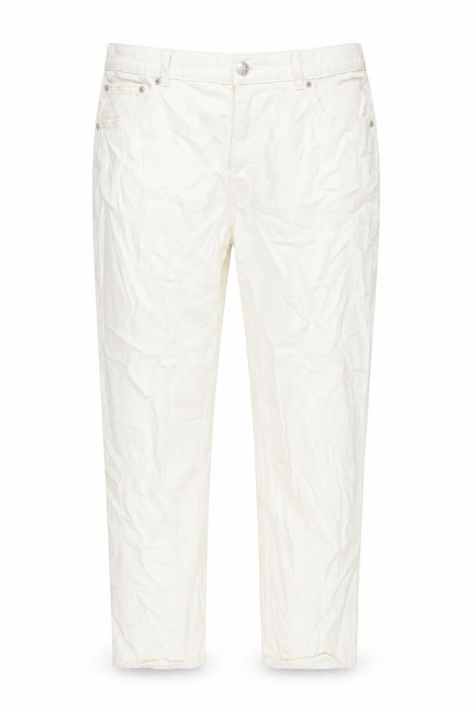 Pull&Bear Womens Ivory Cotton Straight Jeans Size 36 in L27 in Regular Zip