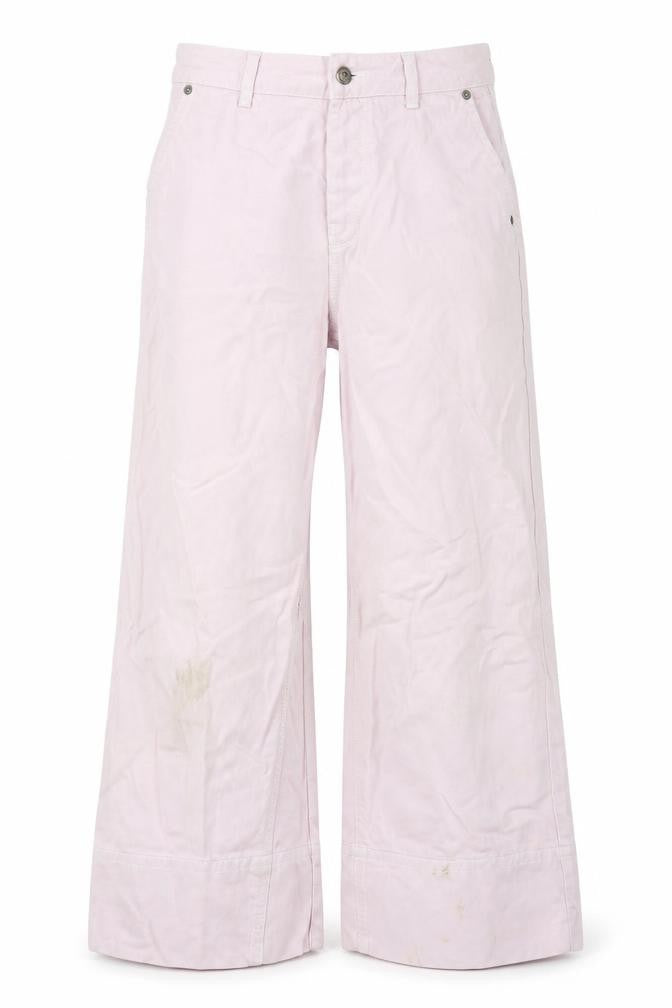 Topshop Womens Pink Polyester Wide-Leg Jeans Size 26 in L32 in Regular Zip