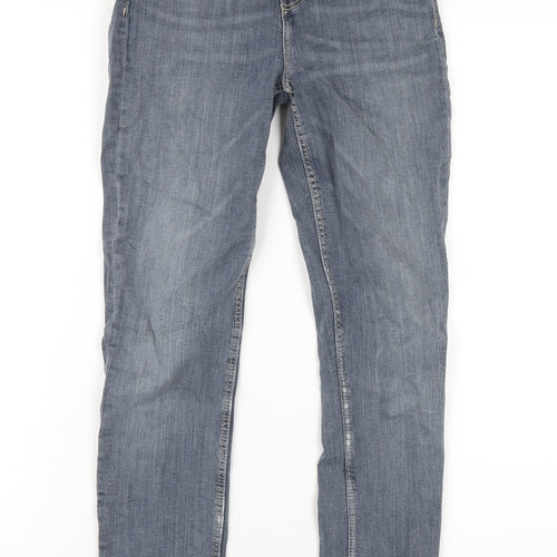 Zara Womens Blue Cotton Skinny Jeans Size 6 L29 in Regular Zip