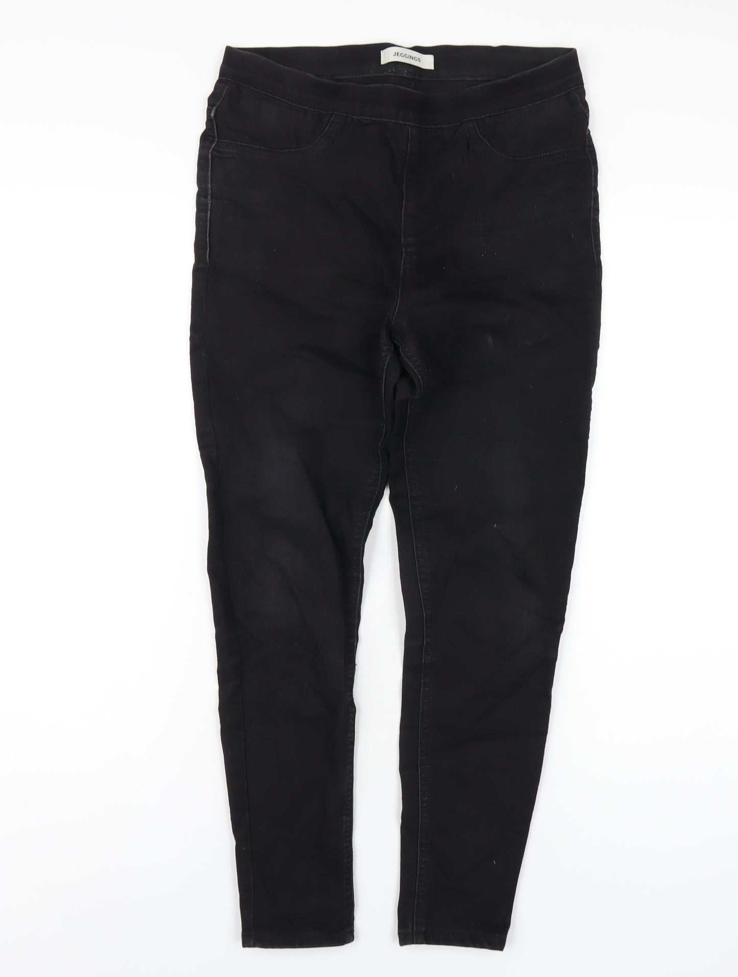 Marks and Spencer Womens Black Cotton Jegging Jeans Size 10 L26 in Regular