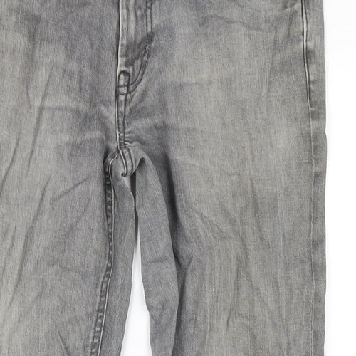 Red Herring Mens Grey Cotton Straight Jeans Size 32 in L28 in Regular Zip