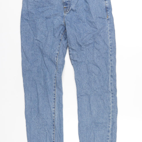 Topman Mens Blue Cotton Straight Jeans Size 30 in L32 in Regular Button