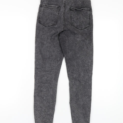 Denim & Co. Womens Grey Cotton Skinny Jeans Size 10 L27 in Regular Zip