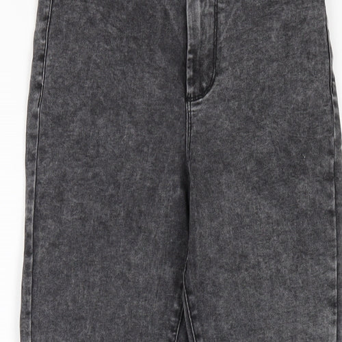 Denim & Co. Womens Grey Cotton Skinny Jeans Size 10 L27 in Regular Zip
