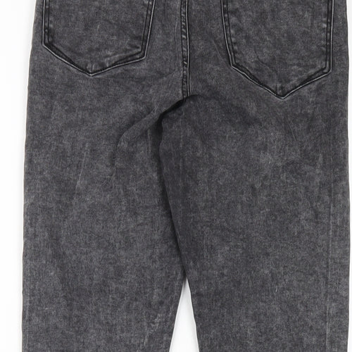 Denim & Co. Womens Grey Cotton Skinny Jeans Size 10 L27 in Regular Zip