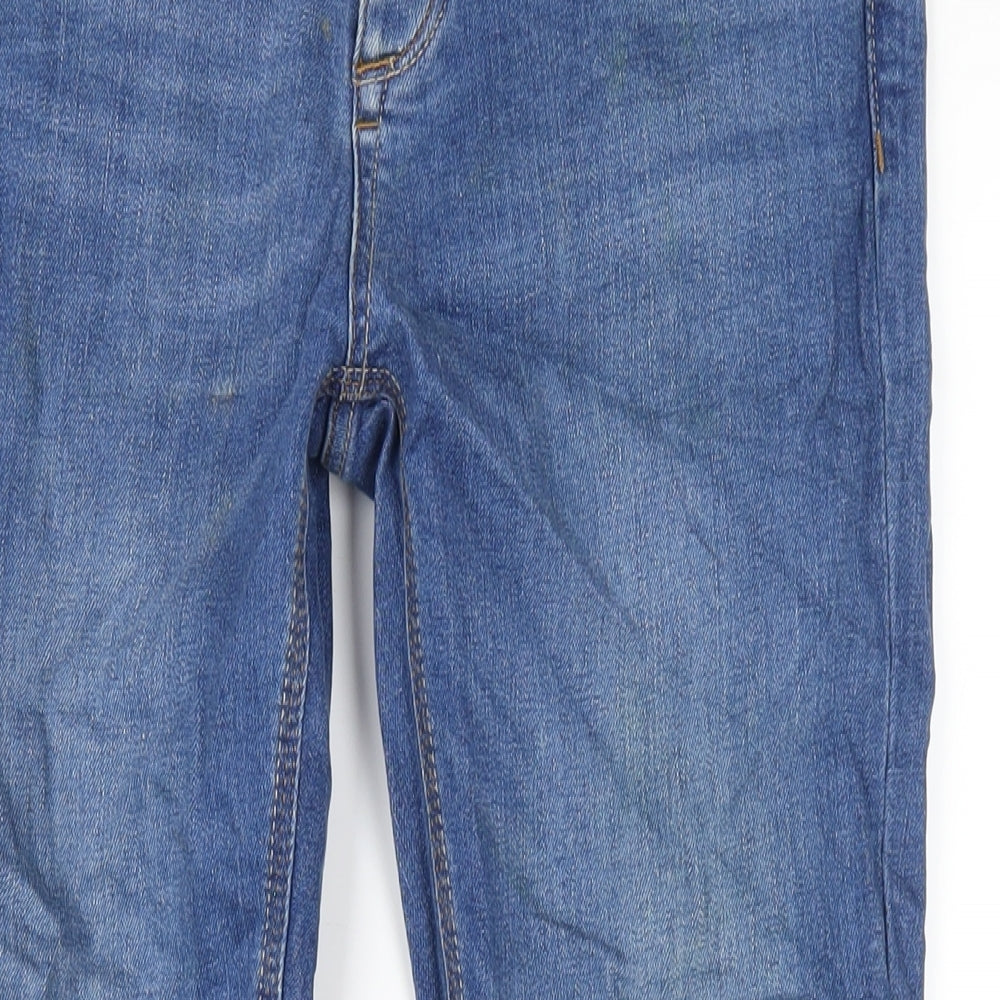 River Island Mens Blue Cotton Skinny Jeans Size 28 in L30 in Regular Zip