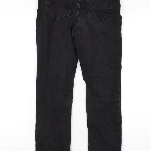 F&F Womens Black Cotton Straight Jeans Size 28 in L28 in Regular Zip