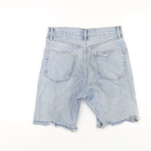 Gap Womens Blue Cotton Bermuda Shorts Size 28 in L8 in Regular Button