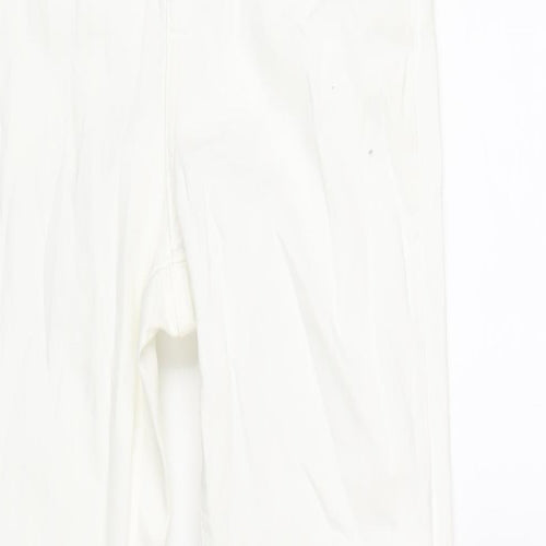Denim & Co. Womens White Cotton Skinny Jeans Size 12 L28 in Regular Zip