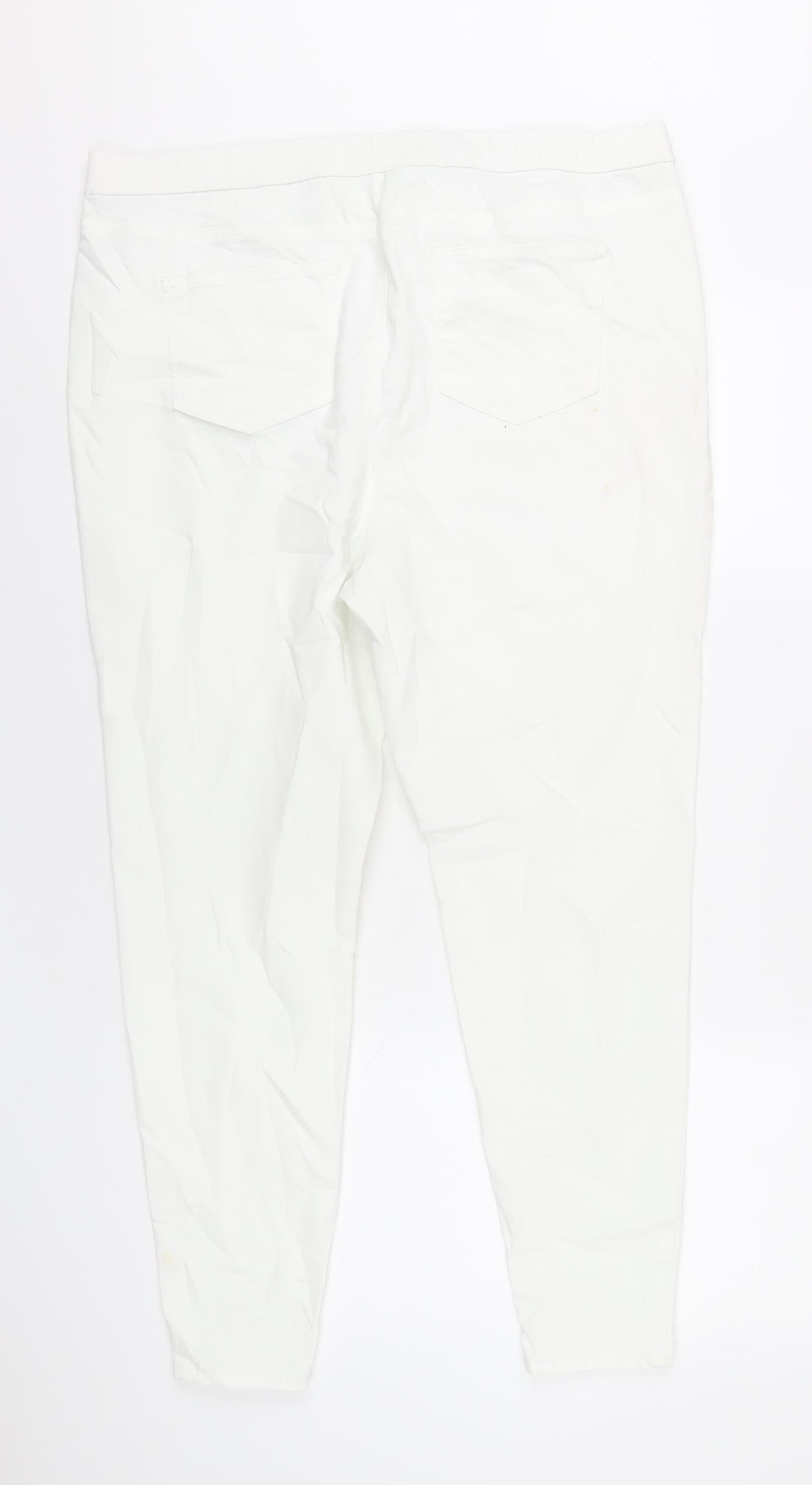 Matalan Womens White Cotton Jegging Jeans Size 18 L28 in Regular