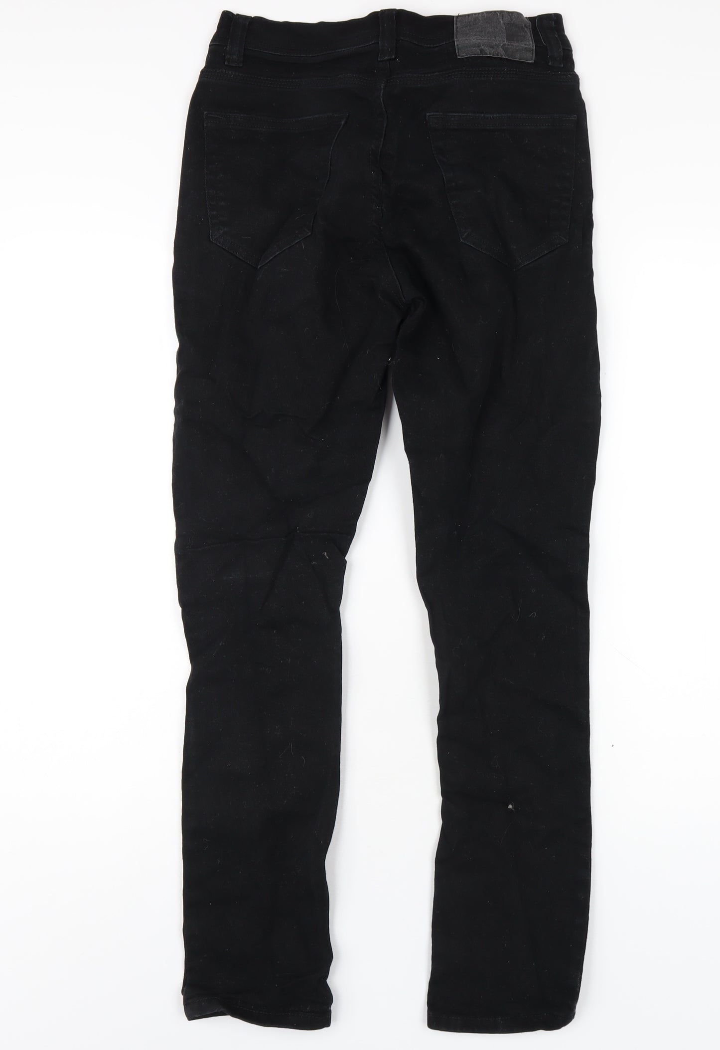 F&F Mens Black Cotton Skinny Jeans Size 30 in L30 in Regular Zip