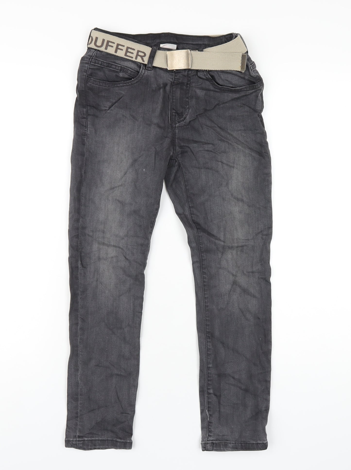 Zara Boys Black Cotton Skinny Jeans Size 9 Months L24 in Regular Zip
