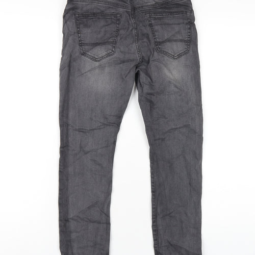 Zara Boys Black Cotton Skinny Jeans Size 9 Months L24 in Regular Zip