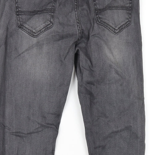 Zara Boys Black Cotton Skinny Jeans Size 9 Months L24 in Regular Zip