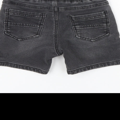NEXT Boys Black Cotton Bermuda Shorts Size 2 Years Regular Drawstring