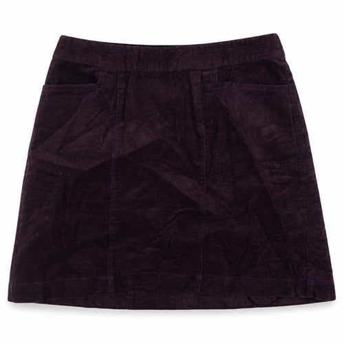 Oasis Womens Purple Cotton A-Line Skirt Size 8 Zip