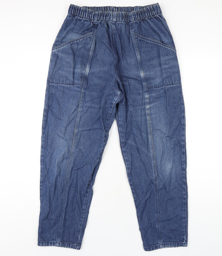 Classic Womens Blue Cotton Straight Jeans Size 16 L27 in Regular