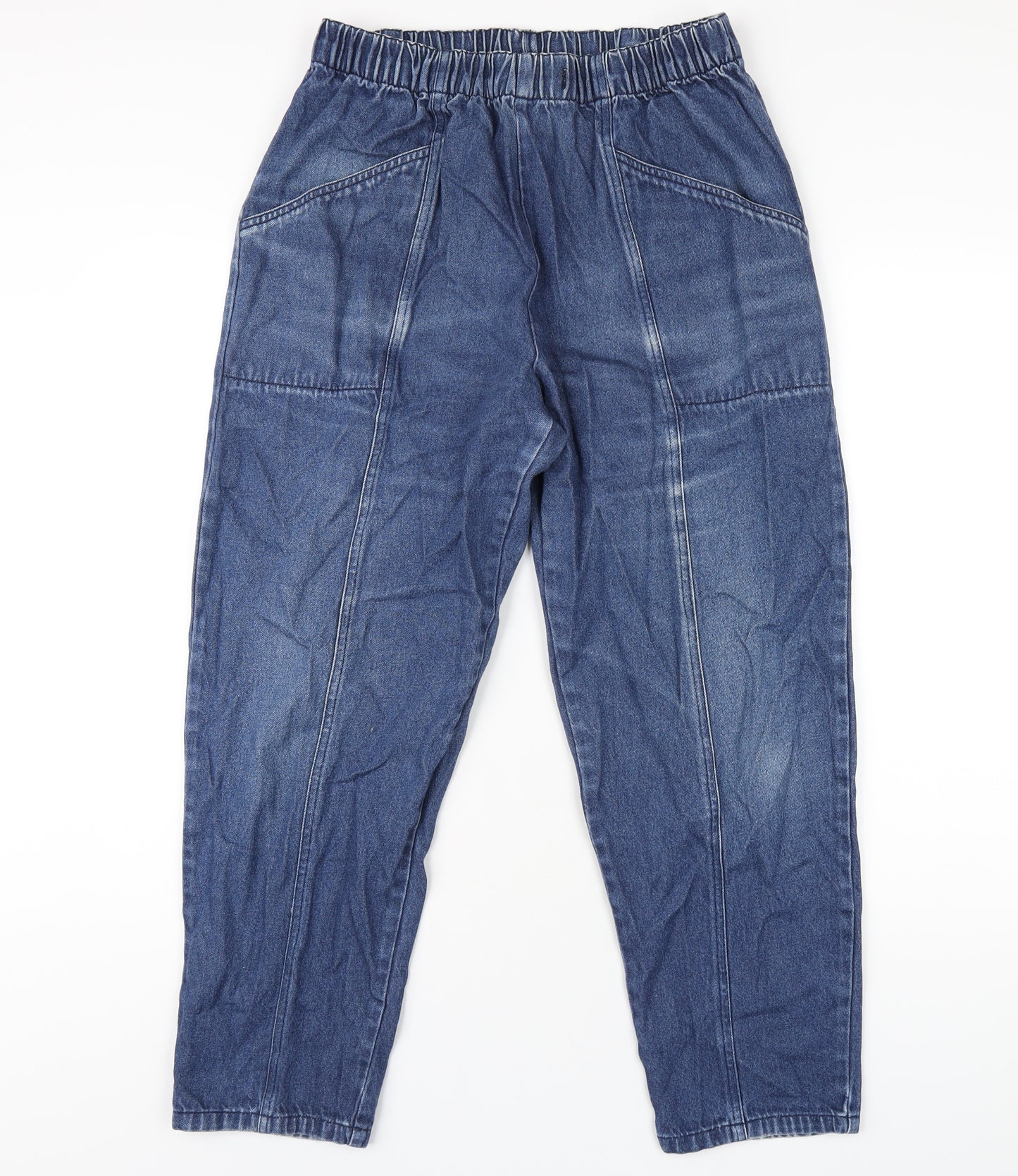 Classic Womens Blue Cotton Straight Jeans Size 16 L27 in Regular