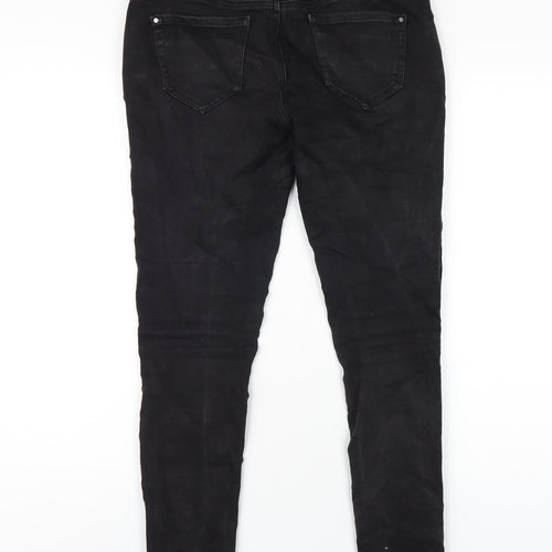 Denim & Co. Womens Black Cotton Skinny Jeans Size 10 L29 in Regular Zip