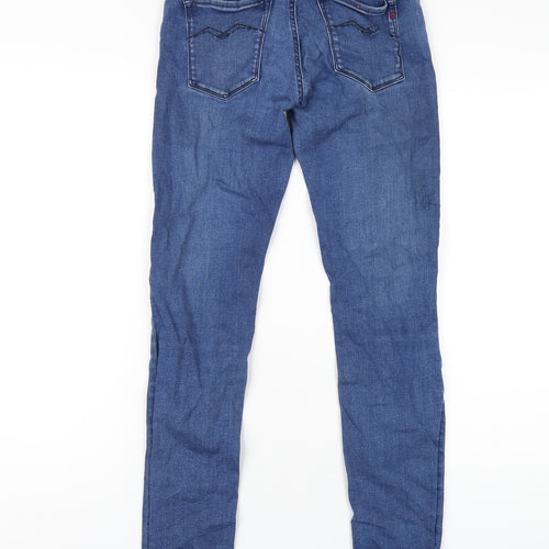 Replay Womens Blue Cotton Skinny Jeans Size 30 in L30 in Regular Zip
