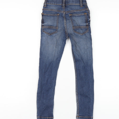 TU Boys Blue Cotton Skinny Jeans Size 7 Years L21 in Regular Zip