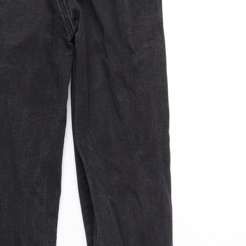 Zara Womens Black Cotton Skinny Jeans Size 8 L28 in Regular Zip