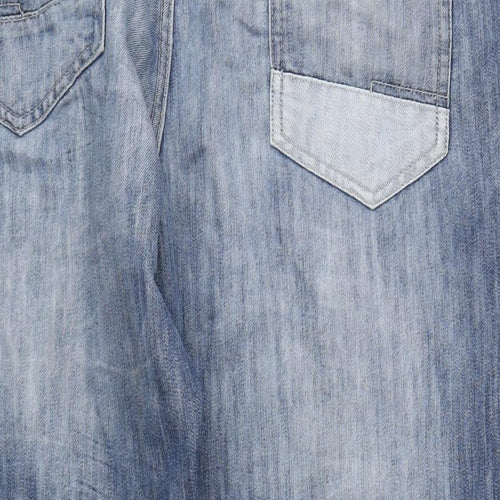 AIRWALK Mens Blue Cotton Tapered Jeans Size 36 in L30 in Regular Drawstring