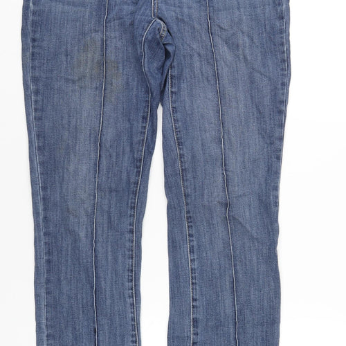 French Dressing Womens Blue Cotton Straight Jeans Size 10 L32 in Regular Zip
