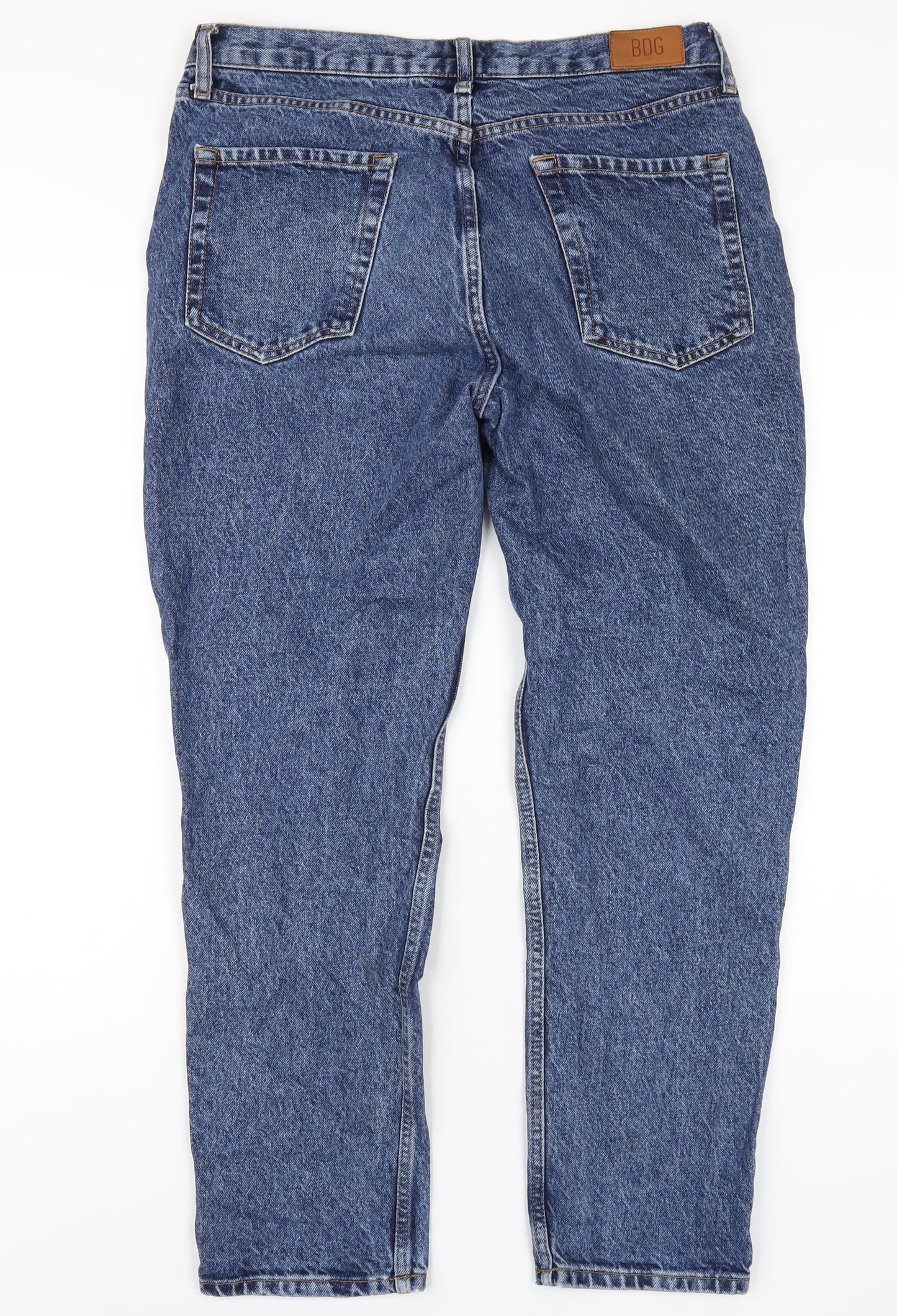 BDG Womens Blue Cotton Straight Jeans Size 32 in L32 in Regular Zip