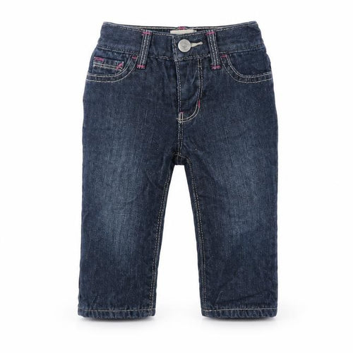 Gap Girls Blue Cotton Capri Jeans Size 6-9 Months Snap