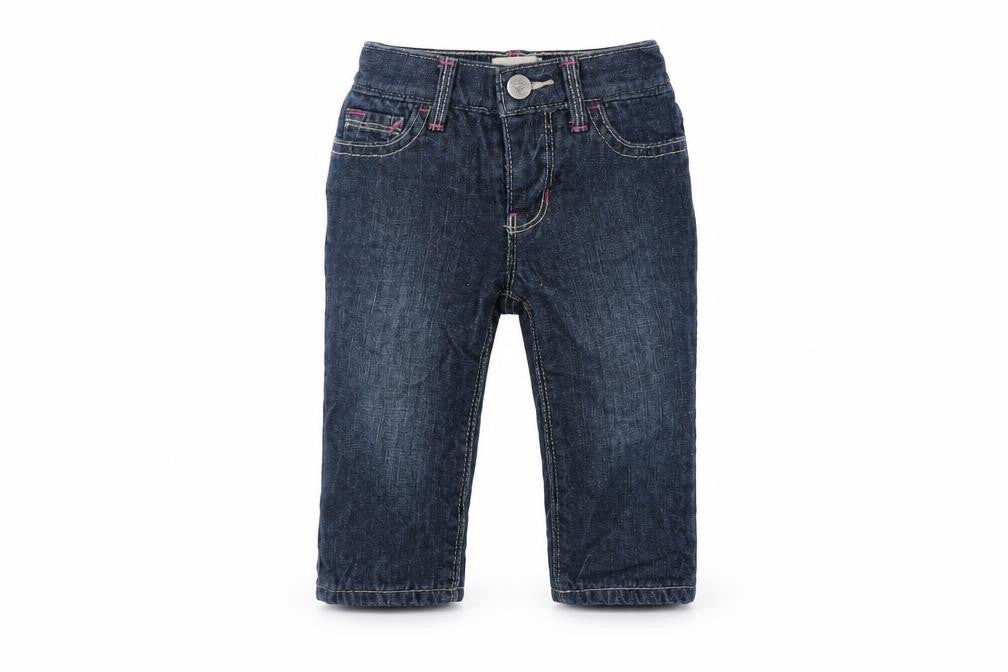 Gap Girls Blue Cotton Capri Jeans Size 6-9 Months Snap