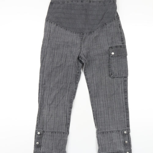 United Colors of Benetton Womens Grey Cotton Capri Jeans Size S L25 in Regular