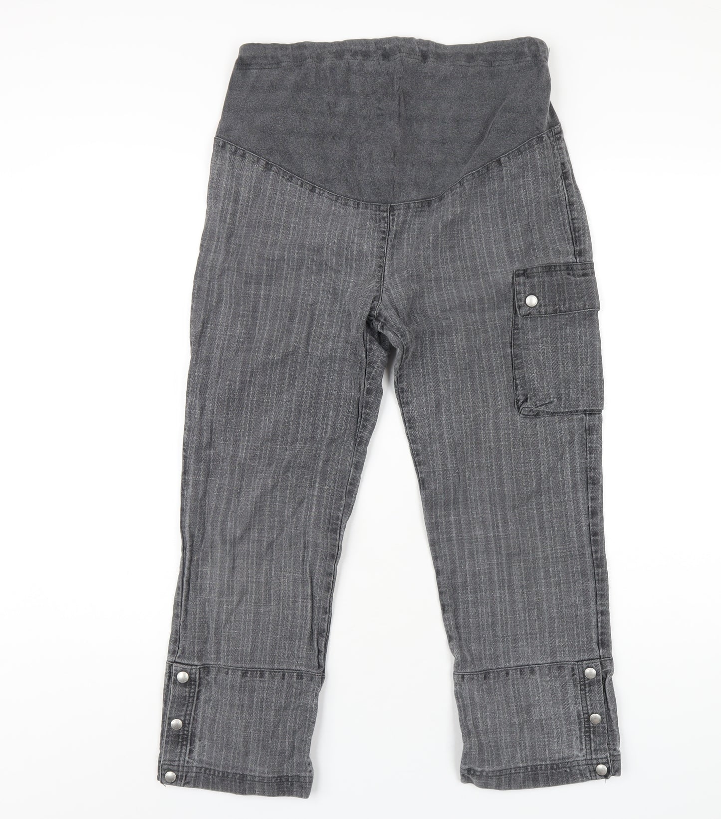 United Colors of Benetton Womens Grey Cotton Capri Jeans Size S L25 in Regular
