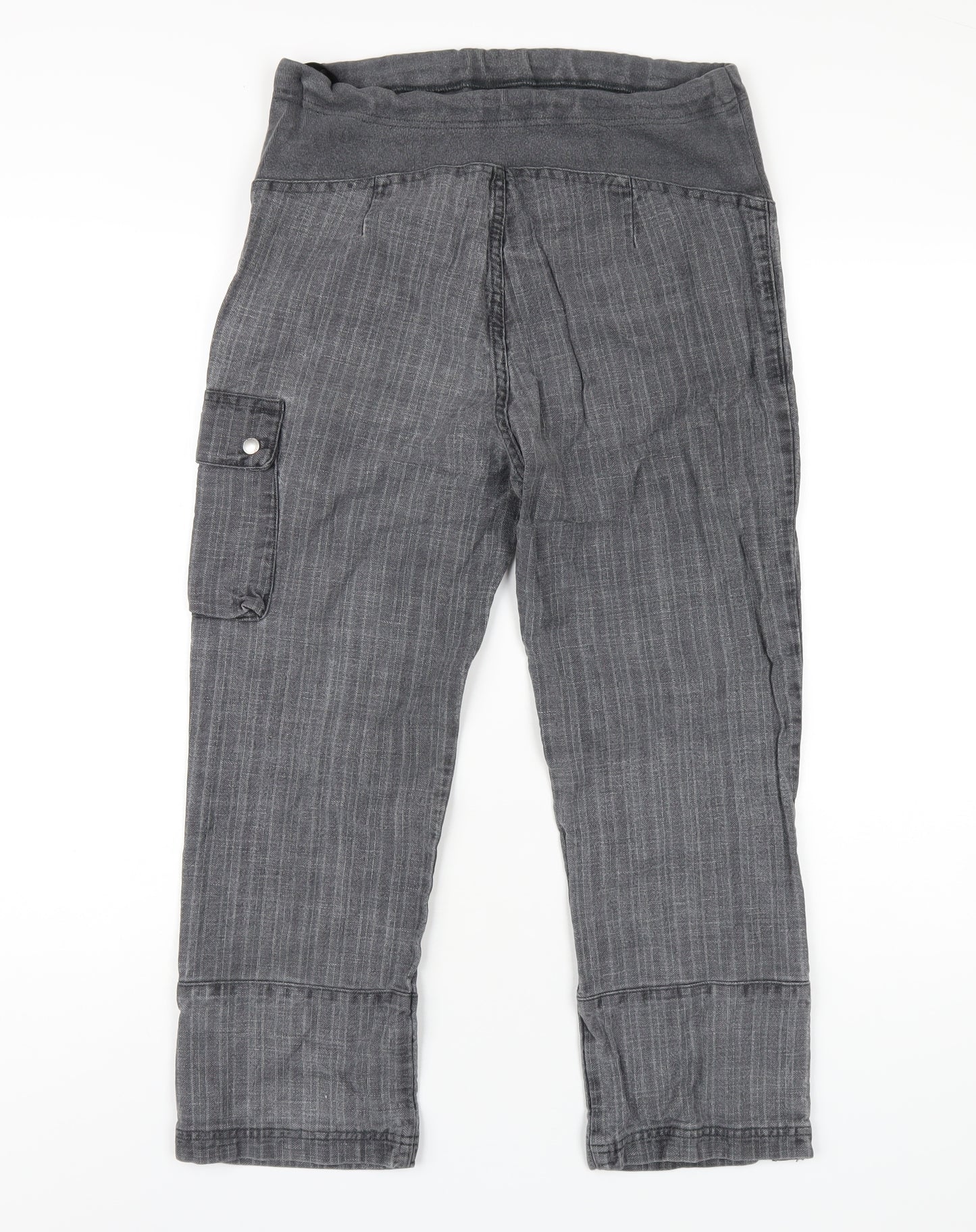 United Colors of Benetton Womens Grey Cotton Capri Jeans Size S L25 in Regular