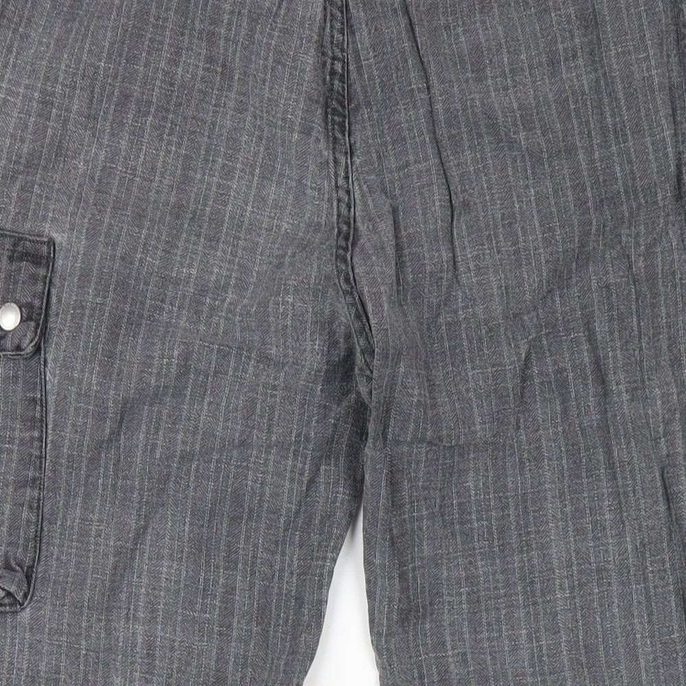 United Colors of Benetton Womens Grey Cotton Capri Jeans Size S L25 in Regular
