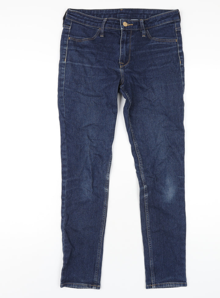 H&M Womens Blue Cotton Skinny Jeans Size 27 in L28 in Regular Zip