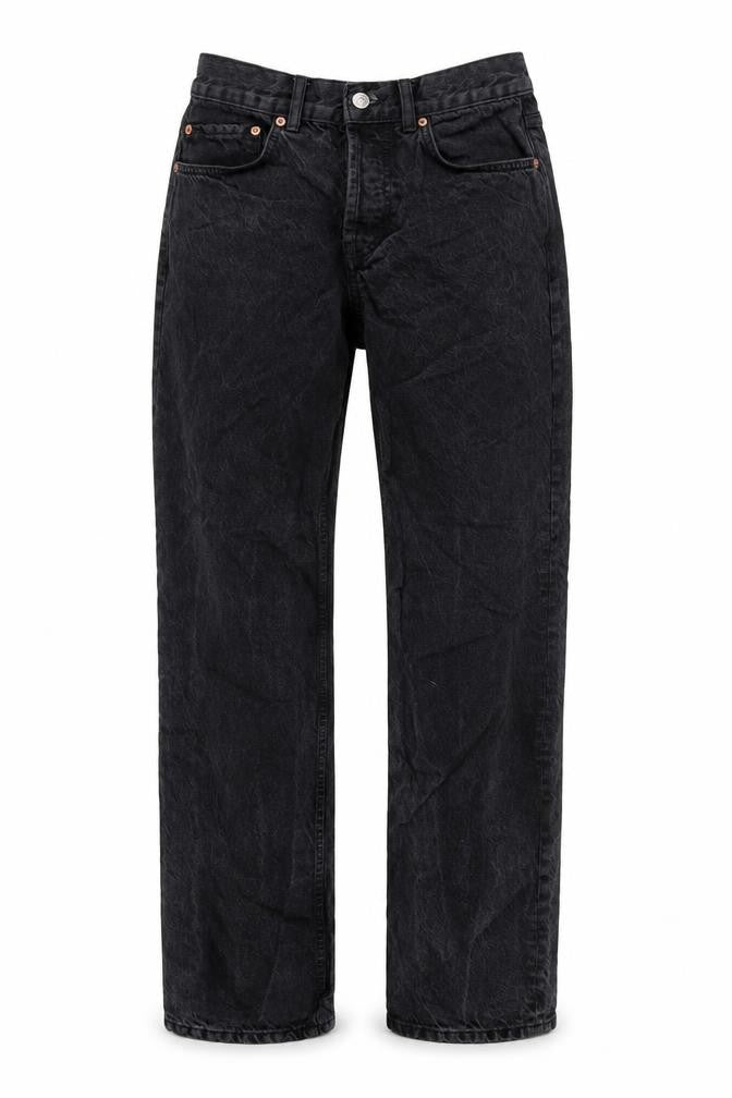 ASOS Womens Black Cotton Straight Jeans Size 28 in L32 in Regular Button