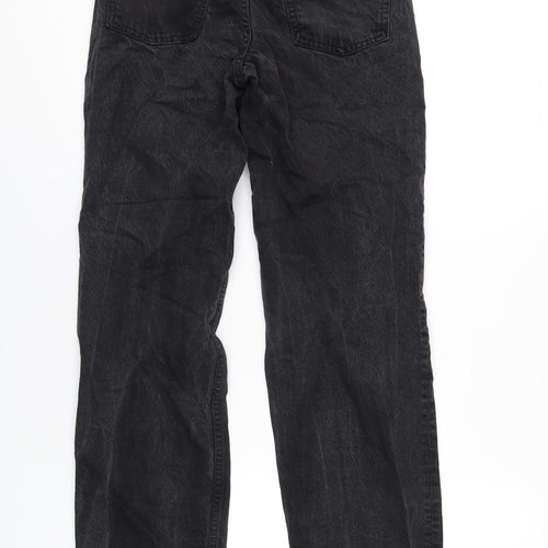 ASOS Womens Black Cotton Straight Jeans Size 28 in L32 in Regular Button
