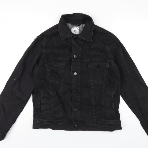 Kin Womens Black Jacket Size S Button