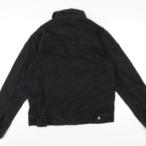 Kin Womens Black Jacket Size S Button