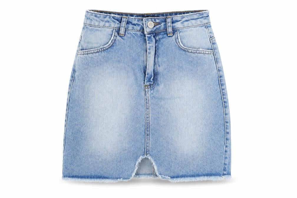 Missguided Womens Blue Cotton A-Line Skirt Size 6 Zip