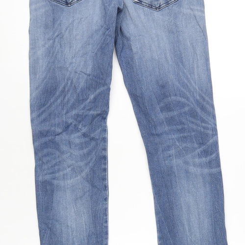 Replay Mens Blue Cotton Skinny Jeans Size 30 in L34 in Regular Zip