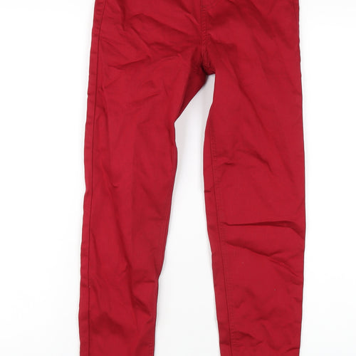 Marks and Spencer Womens Red Cotton Jegging Jeans Size 6 L28 in Regular