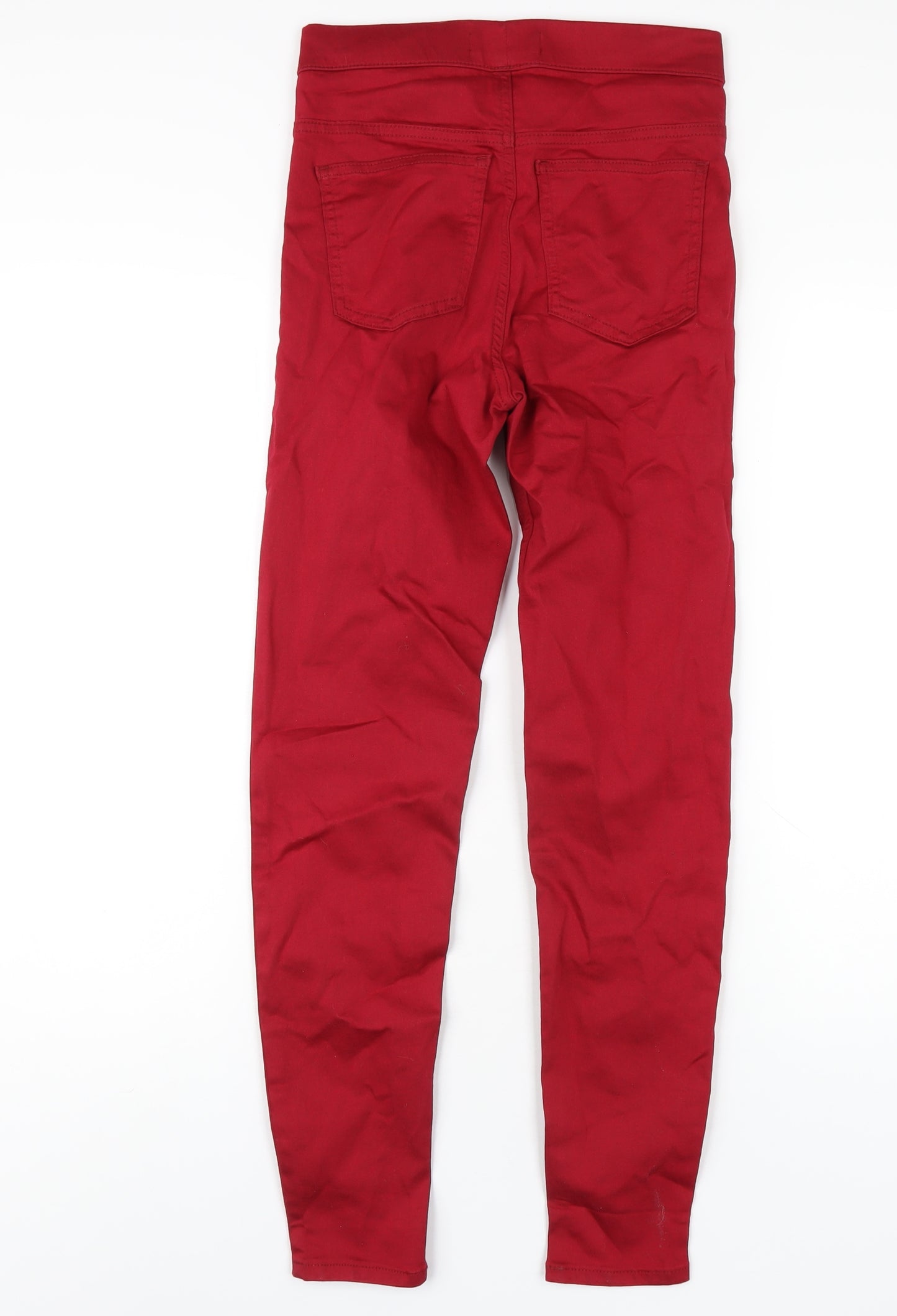 Marks and Spencer Womens Red Cotton Jegging Jeans Size 6 L28 in Regular