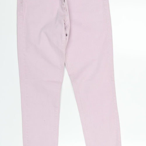 NEXT Womens Pink Cotton Skinny Jeans Size 10 L28 in Regular Zip