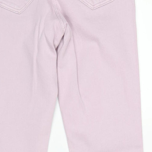 NEXT Womens Pink Cotton Skinny Jeans Size 10 L28 in Regular Zip