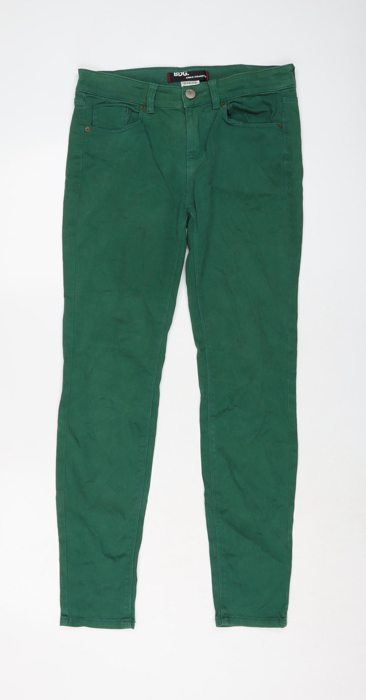 BDG Womens Green Cotton Skinny Jeans Size 30 in L29 in Regular Button