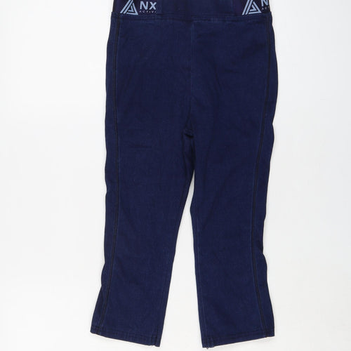 NEXT Womens Blue Cotton Compression Shorts Size 6 L17 in Regular