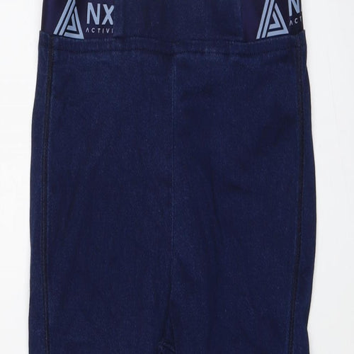 NEXT Womens Blue Cotton Compression Shorts Size 6 L17 in Regular