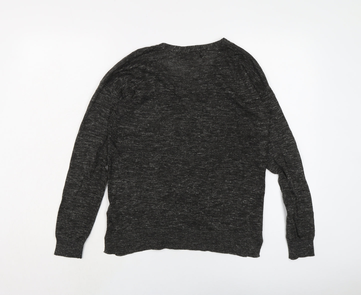 NEXT Womens Grey V-Neck Acrylic Cardigan Jumper Size 8